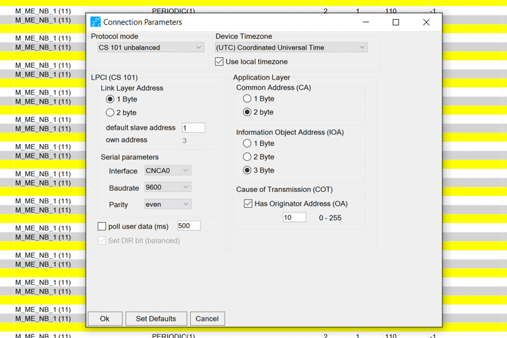 connection parameters 101