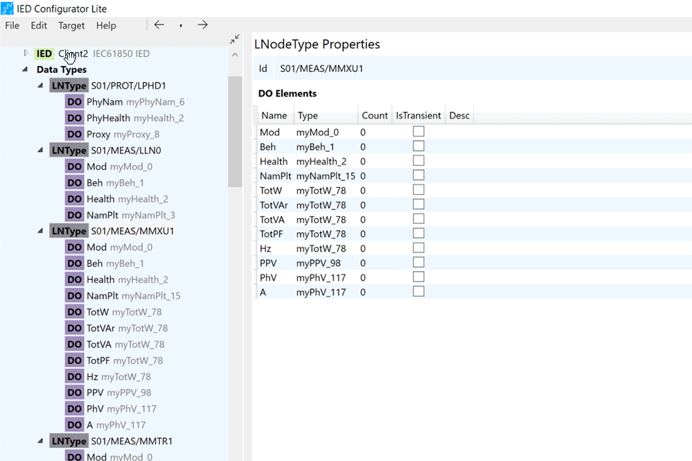 data type templates ied